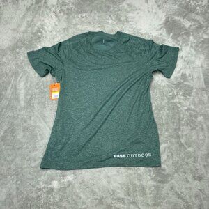 Bass Outdoor Microtech Perf SS Tee M Dry Flex Shield Green NWT 6273